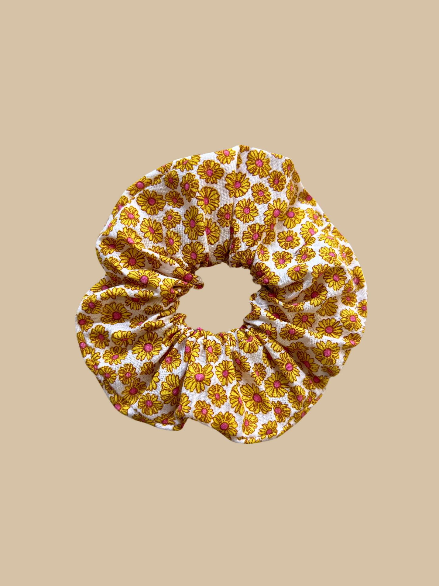 Yellow Flower Scrunchie