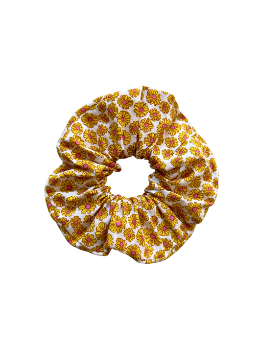 Yellow Flower Scrunchie