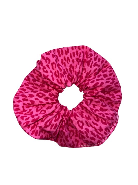 Pink Cheetah Scrunchie